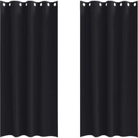 Rideaux occultants,Rideaux anti-lumière avec des rideaux Noir Polyester CFW44824