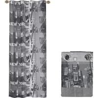 Tenda Porta Finestra 1 Pannello 140x290 cm Filtrante Moderna Occhielli Acciaio - New York
