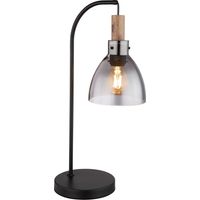 Globo - lámpara de mesa - Mattea - negro - vidrio vidrio ahumado
