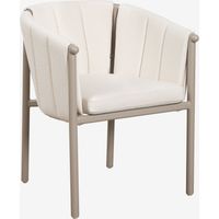 Silla de jardín con reposabrazos en bouclé y aluminio Boleni SKLUM