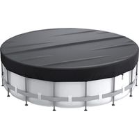 Abri de piscine, piscine hors-sol en bois, abri de piscine rond 420d pour cuve, piscine spa et piscine hors-sol, abri anti-poussière pour piscine à bulles avec cordon de serrage et piquets de sol