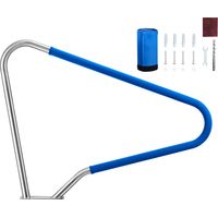 Mophorn Corrimano per Piscina 122 x 91,5 cm in Acciaio Inossidabile 304, Capacità di Carico 100 kg, Manicotto Antiscivolo Rimovibile, Accessori Inclusi, Ideale per Parchi Acquatici