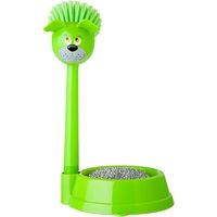 Set Ciotola Con Spazzola E Spugna Cane