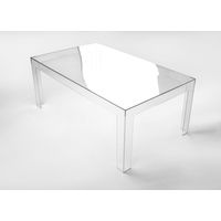 Set 2 Tavolini Salotto 100x60 cm Policarbonato trasparente Neutro - Amyes Opzioni 2° scelta