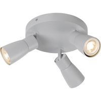 Applique et plafonnier PURI 2.0 Dome rond triple 6W GU10 gris - SLV - 1008343