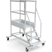 Piattaforma con ruote 4 gradini - Altezza massima di lavoro 2.80m - PTF104-PT
