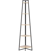Scaffale angolare aliaj 5 livelli 180cm effetto legno - 5five