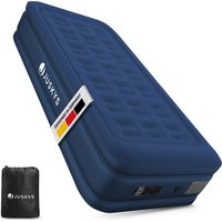 Matelas gonflable Juskys Sapri M en bleu - Matelas gonflable auto-gonflant pour 1 personne - Matelas gonflable comme lit d'appoint ou pour le camping - Pompe intégrée