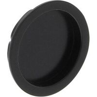 Poignée de porte coulissante ronde en zamak noir – Finition mate – Pour bois dur – Design moderne et élégant – Chrisligne