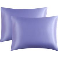 Taie d'oreiller vert neige 50x70 Taie d'oreiller grise 50x70 (lot de 2) Taies d'oreiller rectangulaires confortables en satin Taies d'oreiller en soie Fermeture portefeuille Douces pour les cheve