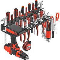 Organisateur Mural Métallique pour Tournevis et Pinces - Support Porte-Outils pour Garage et Atelier - Rangement Robuste en Acier pour Marteaux et Forets