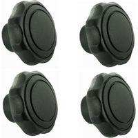 Cyclingcolors – Lot de 4 écrous en plastique M6 avec insert en acier – Tête moletée pour manœuvre – Résistance accrue pour équipements de jardinage