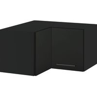 Meuble d'angle haut SLIM de cuisine Lovia Noir Mat 2 portes L 60/60 cm - Porte avec poignée apparente Black