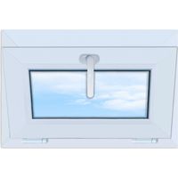 Finestra in PVC bianco, basculante, 60x40 NUOVA, 600x400 doppio vetro, basculante