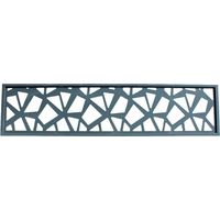 Panel de aluminio decorativo para valla, diseño polígonos, 176x42,8cm, gris antracita RAL 7016