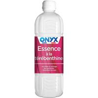 Essence à la térébenthine 1 l – Diluant pour bois brut et ciré – Nettoyage et entretien cuirs – Pour diluer peintures et vernis – Onyx