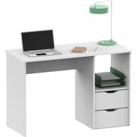 Mesa Escritorio Estudio Oficina Eko con 2 Cajones en Color Blanco 76x115x50 cm