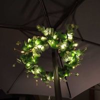 Noma Artificial Eucalyptus Foliage Door Wreath Indoor Outdoor Lights LED White
