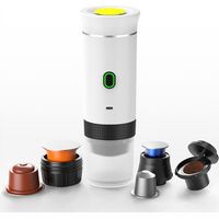 Machine à café, cafetière portable pour les voyages, machine à café expresso portable électrique sans fil pour voiture et maison,