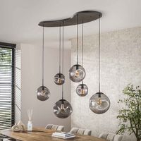 Suspension moderne 6 lampes en verre Stelline