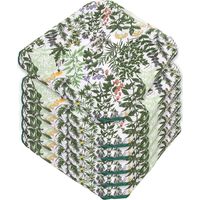 Lot De 6 Coussins De Chaise Coton Motif herbes Montagne Avec Rabats Lavables Doux Universels Rustique