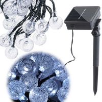 Guirlande de boule solaire de jardin 7m 50LED blanc froid