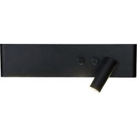 Aplique de pared moderno para lectura, negro, derecho, color neutro, LED 10W+3W, punta móvil, interruptor, RESORT Milagro