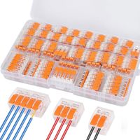 Elektrische Steckverbinder, 75 Stück, elektrische Anschlüsse, schnelle elektrische Steckverbinder, 28–12 AWG, PA/PC, flammhemmender, kompakter Drahtverbinder, Leiter, 35 Stück, 2 Eingänge, 25 Stück, 3