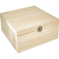 Zeller 15126 Scatola Portaoggetti, Legno, Beige, 23x23x10.5 cm