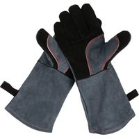 Gants de Barbecue, Universel Gants Four, Antidérapants Ignifuge Gant Cuisine, pour BBQ, Cuisson au Four, Cheminée (40cm)