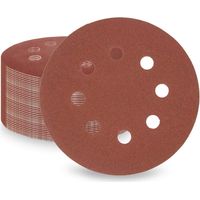 50pcs Feuilles Abrasives , 125mm 5 Pouces 8 Trous Disques Abrasifs Pour Ponceuse Orbitale Et Tous Les Outils Oscillants (60 X 50pcs)