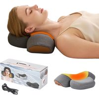 Masseur cervical 3en1 avec chauffage – Massage par vibration et traction cervicale – Autonomie 1 jour – Ergonomique en mousse à mémoire de forme
