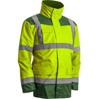 Mehrschichtiger wasserdichter Arbeitsparka mit hoher Sichtbarkeit KANATA – Neon Gelb / Grün L - 48/50
