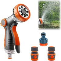 High Pressure Garden Hose Spray Gun,8 Adjustable Patterns,hose Pipe Spray Gun
