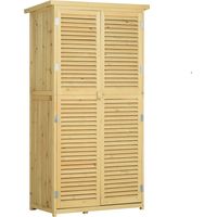 Armadio Mobile Portaoggetti da Giardino 87x46,5x160 cm in Legno