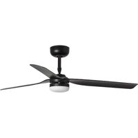 PUNT LED, Ventilator mit Licht, Faro Barcelona - Colore Pale: Nero - Corpo: Nero