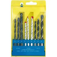 Set mit 9 Bohrern, 3 x HSS + 3 x Widia + 3 x Holz, MT-10419 Import