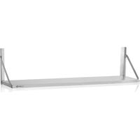 Estante de pared de acero inoxidable Mahlzeit, 120 x 30 cm, plata, estante colgante plegable, estante de cocina, estante de pared
