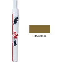 Retuschierstift 8 ml – RAL 8000 - Seidenmatt - Braungrün - für verschiedene Oberflächen - Redlack