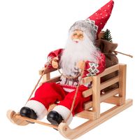Weihnachtsmann im Schlitten, 15 x 34 x 25 cm
