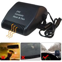 2-in-1 Electric Car Heater, Portable Car Defroster with 180° Rotating Base