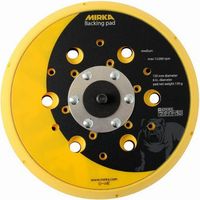 Mirka – Plateau net 150mm 5/16" grip 48T medium – Arrivée d'air centrale pour extraction efficace des poussières – Compatible avec protecteurs Ø 150mm