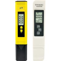 Schwimmbad-pH-Tester, 4-in-1 elektronisches PH-TDS-Messgerät, Wasserqualitätstester, Temperatur mit LCD-Display, Test für Trinken, Aquarien, Hydrokultur, Schwimmbäder