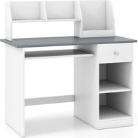 Bureau en bois pour enfants avec étagères et plateau pour clavier