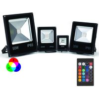 Projecteur LED Couleur RGB Intérieur/Extérieur Extra Plat Avec Télécommande - 10W, 20W, 30W, 50W Puissance Watt: 30W