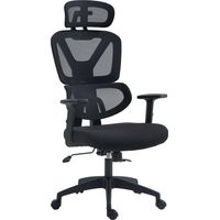 Vinsetto Mesh Office Chair Swivel Desk Chair w/ Adjustable Height Headrest Black