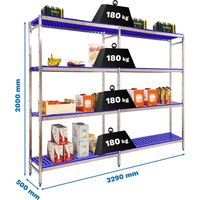 Simonrack Simoninox Regalsystem aus rostfreiem Stahl Blau