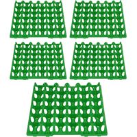 5 Pièces - Plateau à Oeufs - Accessoire Avicole - Support de Caisse 30 Cellules - Transport et Stockage Sécurisé - Pour Élevage de Volaille - Noir - 60x30cm