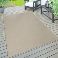 Paco Home Per interni e esterni, per terrazza e balcone, anti-intemperie, tinta unita 160x220 cm, Beige