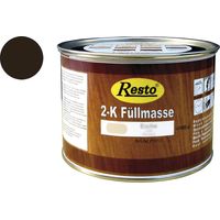Resto 2K Füllmasse 1000g Mooreiche, 2K Spachtel, Holzkitt, Holzspachtel auf Polyesterbasis, schnell trocknend, beizbar, überstreichbar